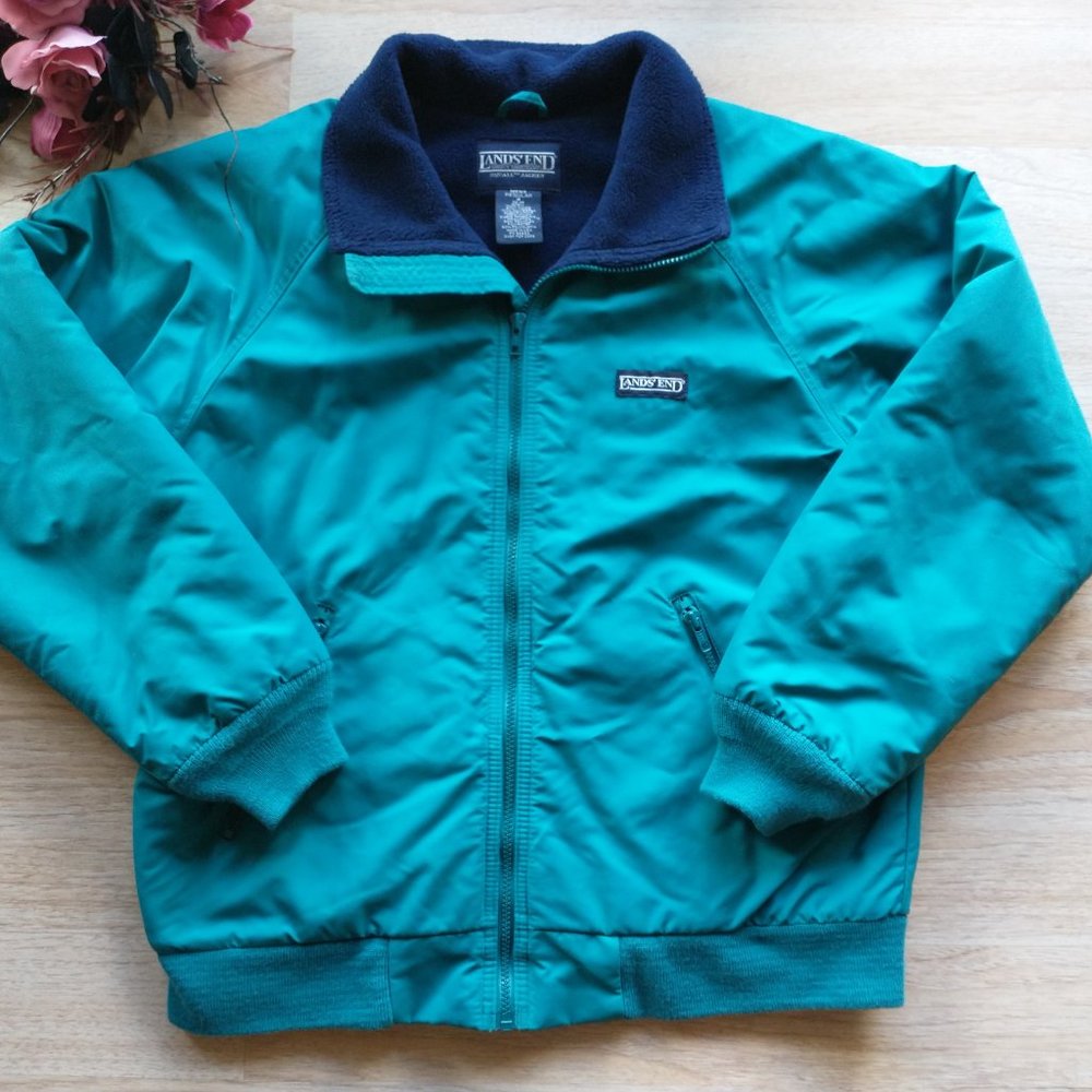 LANDS'END Men Fleece Lined Squall Jacket Full-zip